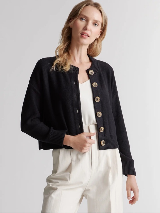 Quince Sweaters - Quince 100% Organic Cotton Cropped Cardigan
